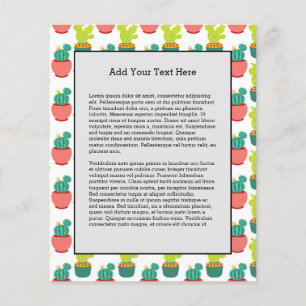 Cacti Succulents Plants Mexican Cinco de Mayo Flyer