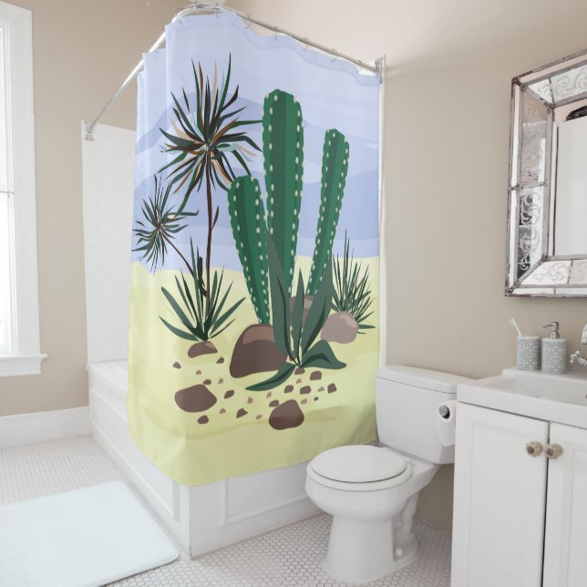 Cacti, succulents . shower curtain (In Situ)