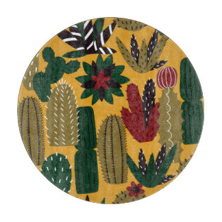 Cacti & Succulents: Vintage Cutting Board