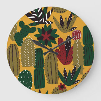 Cacti & Succulents: Vintage Large Clock
