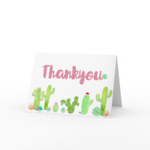 Cacti thank you card