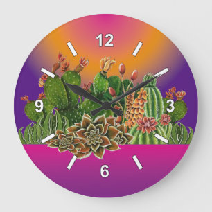 cacti Wall Clock