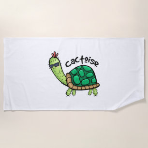 CACTOISE FUNNY CACTUS TORTOISE KID'S T-SHIRT BEACH TOWEL