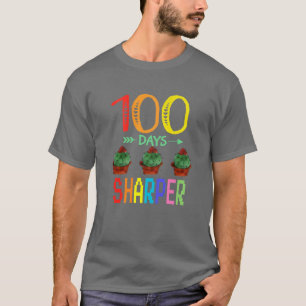 Cactus 100 Days Sharper Cactus 100 Days Of School T-Shirt