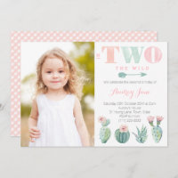 Cactus 2nd Birthday Party for Girl With Picture In