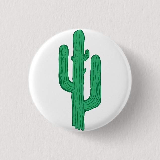 cactus 3 cm round badge (Front)