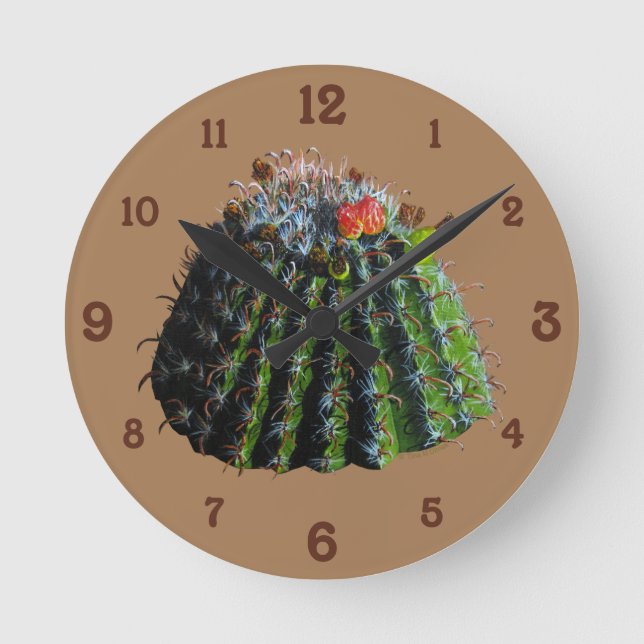 Cactus Acrylic Wall Clock (Front)
