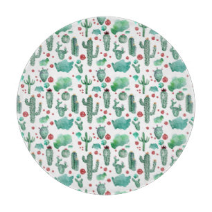 cactus and ladybug pattern - cutting board