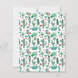 cactus and ladybug pattern - holiday card