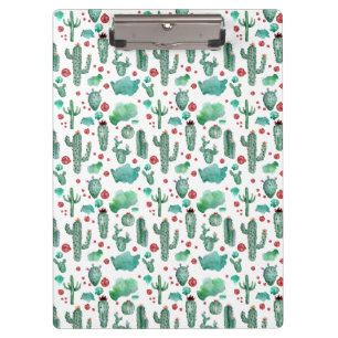 cactus and ladybug pattern -, white background clipboard