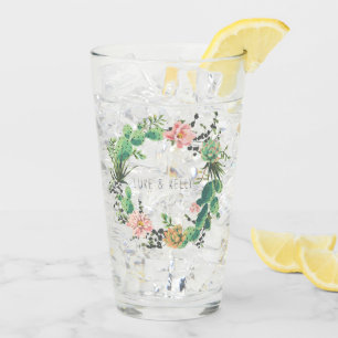 Cactus and Succulent Wedding Glass