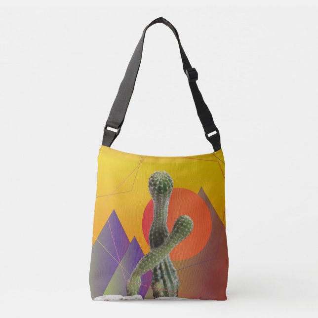 Cactus and Sun Cross Body Bag (Front)