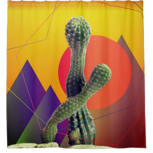 Cactus and Sun Shower  Curtain