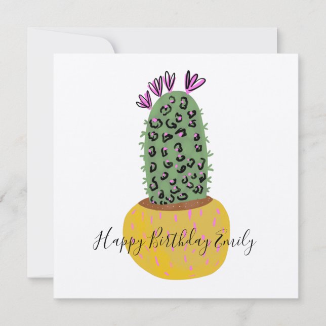Cactus Animal Print Illustration  (Front)