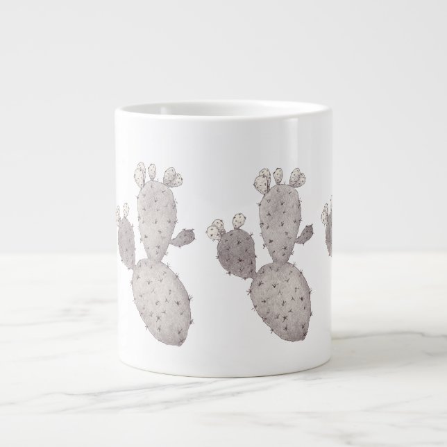 Cactus Art Large Coffee Mug (Front)