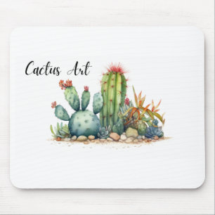 Cactus Art Mouse Mat
