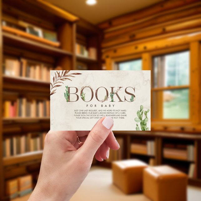 Cactus Baby Shower Book Request Enclosure Card (Creator Uploaded)