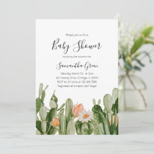 Cactus Baby Shower Invitation