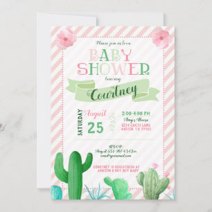 Cactus Baby Shower Invitation