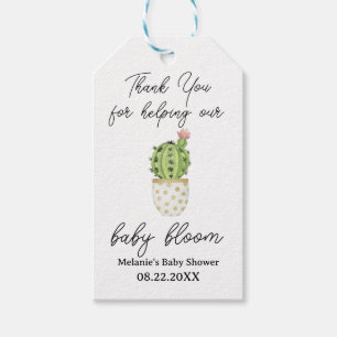 Cactus Baby Shower “Thank You for Helping Our Baby Gift Tags