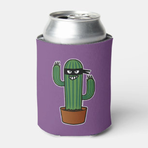 Cactus bandido ninja masked sneaky bandit can cooler
