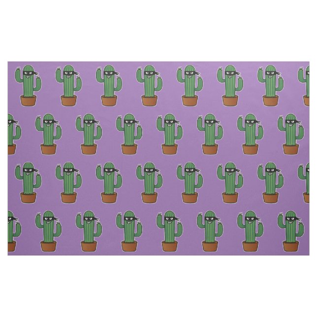 Cactus bandido ninja masked sneaky bandit fabric (Fat Quarter)