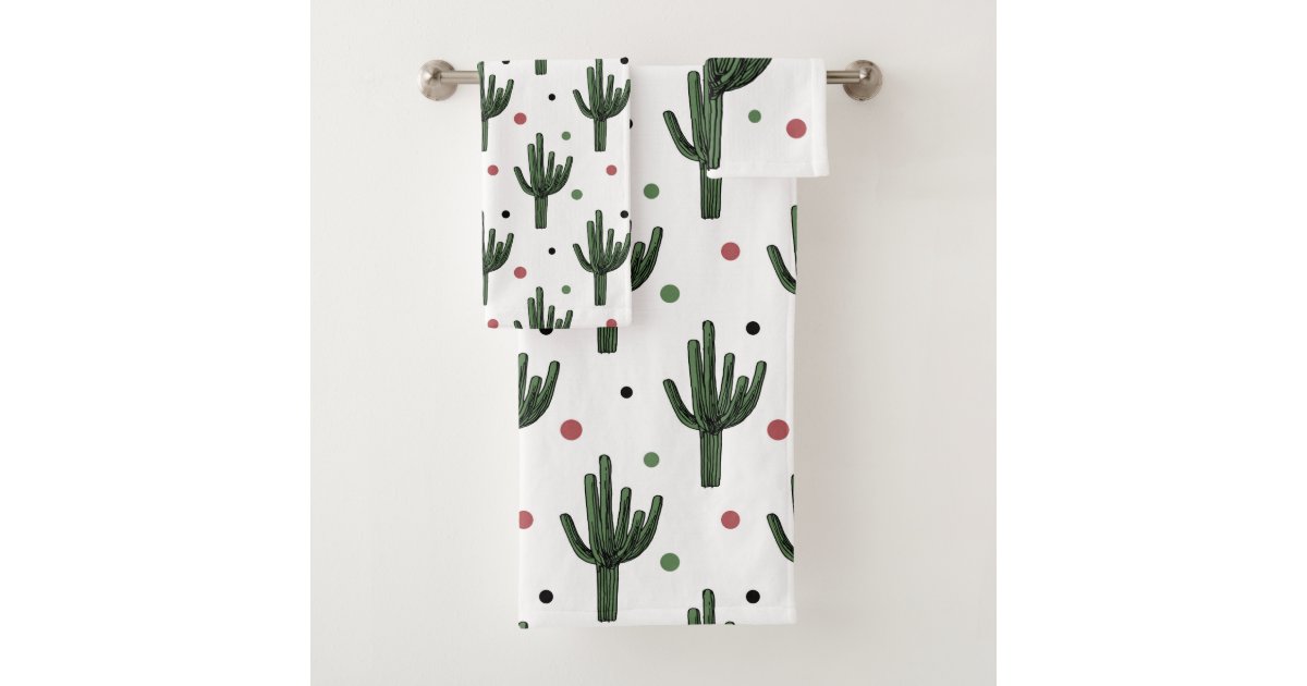 Cactus Bath Towel Set Zazzle