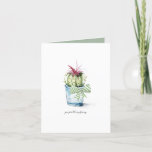 Cactus Birthday Card<br><div class="desc">This funny Birthday card features a replica of my original hand painted watercolor illustration of a cactus in shades of greens, grey and pink on a crisp white background. The pun "You Prickle My Fancy" are set in a modern brush script typography. The inside features a solid green colour with...</div>