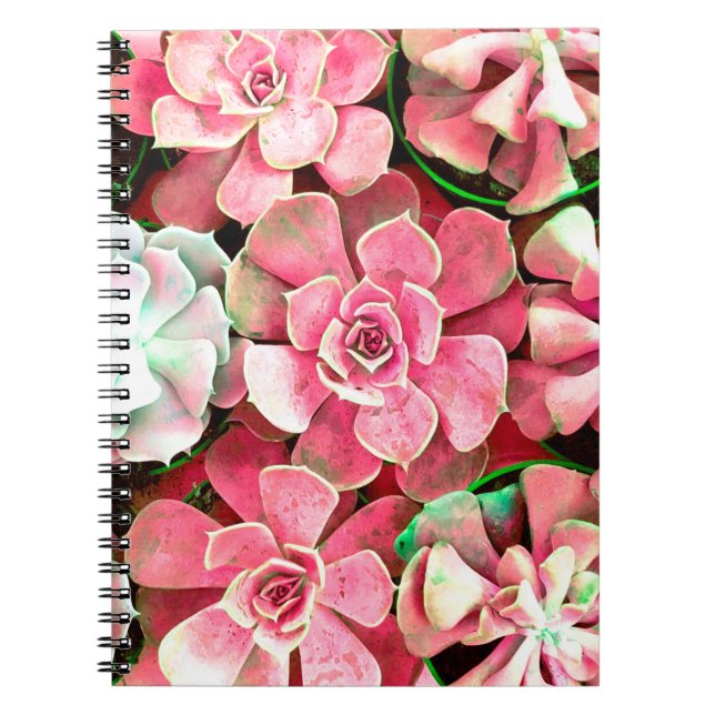 cactus blossom design for Romantic wedding backgro Notebook (Front)