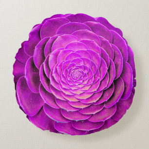 Cactus blossom design round cushion