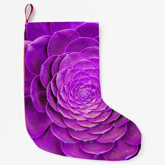 Cactus Blossom: Romantic Wedding Design Small Christmas Stocking (Front)