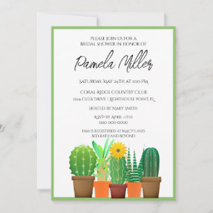 Cactus Bridal Shower Invitation