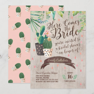 Cactus Bridal Shower Invitation - Desert Chic