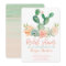 Cactus Bridal Shower Invitation Succulent Pink
