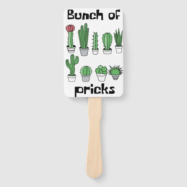 Cactus Bunch Of Pricks Hand Fan (Front)