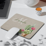 Cactus Cacti Succulent Southwest Desert Monogram Mouse Mat<br><div class="desc">This design was created through digital art. It may be personalised by clicking the customise button and changing the colour, adding a name, initials or your favourite words. Contact me at colorflowcreations@gmail.com if you with to have this design on another product. Purchase my original abstract acrylic painting for sale at...</div>