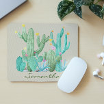 Cactus Cacti Succulent Southwest Desert Watercolor Mouse Mat<br><div class="desc">This design may be personalised in the area provided by changing the photo and/or text. Or it can be customised by choosing the click to customise further option and delete or change the colour of the background, add text, change the text colour or style, or delete the text for an...</div>