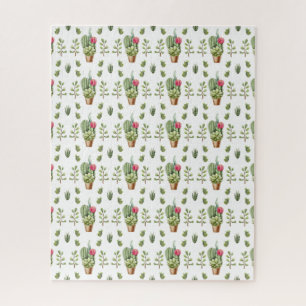 Cactus Cacti Succulents Pattern Jigsaw Puzzle