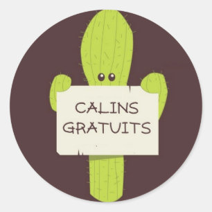 Cactus Calin Classic Round Sticker