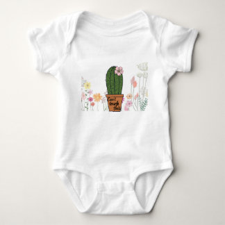 cactus-can't touch this- baby bodysuit