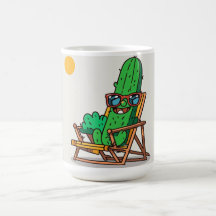 Cactus Caricaturesco on the beach - Taza fun
