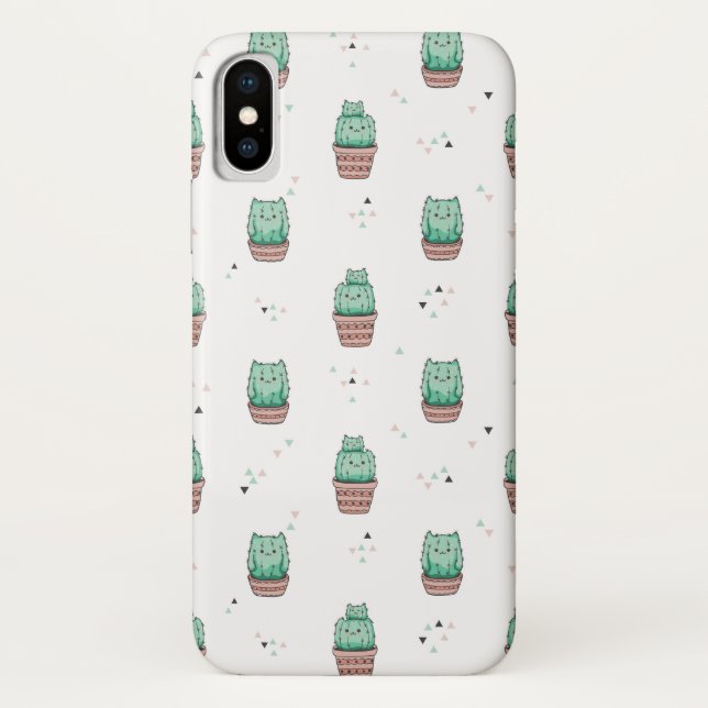 Cactus Cat iPhone X case (Back)