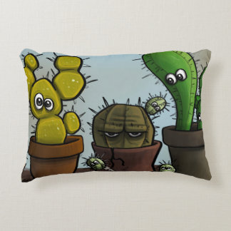 Cactus characters decorative cushion
