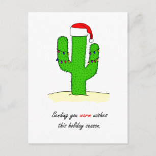 Cactus Christmas Holiday Postcard