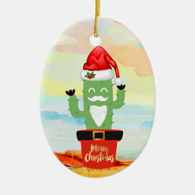 Cactus Christmas Ornament (Front)