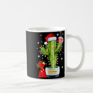 Cactus Christmas Sweater Lights Santa Xmas Plant L Coffee Mug