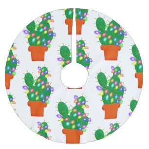 cactus christmas tree brushed polyester tree skirt