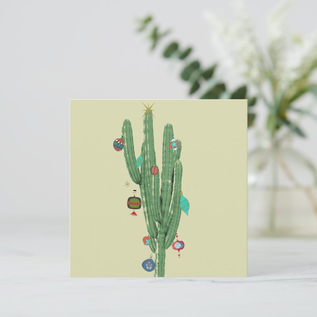 Cactus Christmas Tree Card (Standing Front)