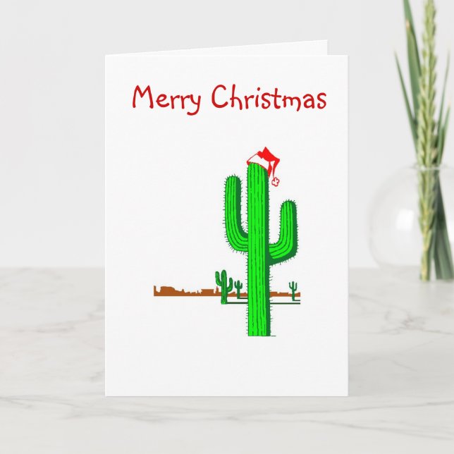 Cactus Christmas Tree - Greeting Card (Front)