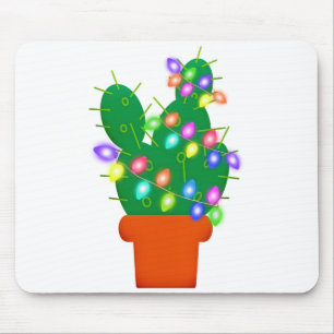 cactus christmas tree mouse mat